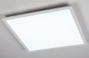 Foto 74234-3: Strakke, platte, led plafondlamp in grote afmeting, voorzien van een zeer hoge lichtopbrengst, instelbare lichtkleur & lichtsterkte.