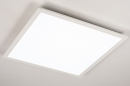 Foto 74234-4: Strakke, platte, led plafondlamp in grote afmeting, voorzien van een zeer hoge lichtopbrengst, instelbare lichtkleur & lichtsterkte.