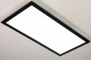 Foto 74238-4: Strakke, platte, led plafondlamp in grote afmeting, voorzien van een zeer hoge lichtopbrengst, instelbare lichtkleur & lichtsterkte.