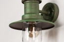 Foto 74241-7: Groene buitenlamp, wandlamp als lantaarn uitgevoerd in klassieke stijl, geschikt voor led.