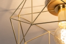 Foto 74270-6: Stimmungsvolle goldfarbene Deckenleuchte in räumlichem Design, geeignet für LED-Beleuchtung.