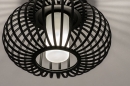 Foto 74283-4: Moderne badkamerlamp /  plafondlamp van gietijzer in zwarte kleur, geschikt voor led verlichting.