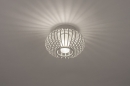Foto 74286-2: Moderne badkamerlamp /  plafondlamp van gietijzer in witte kleur, geschikt voor led verlichting.