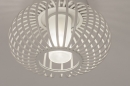 Foto 74286-4: Moderne badkamerlamp /  plafondlamp van gietijzer in witte kleur, geschikt voor led verlichting.