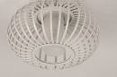 Foto 74286-5: Moderne badkamerlamp /  plafondlamp van gietijzer in witte kleur, geschikt voor led verlichting.