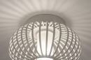 Foto 74286-6: Moderne badkamerlamp /  plafondlamp van gietijzer in witte kleur, geschikt voor led verlichting.