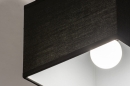 Foto 74299-5: Moderne, vierkante, zwarte plafondlamp, geschikt voor led verlichting.
