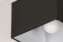 Foto 74299-6: Moderne, vierkante, zwarte plafondlamp, geschikt voor led verlichting.