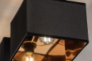 Foto 74304-6 detailfoto: Moderne, zwarte plafondlamp met goudkleurige binnenzijde, geschikt voor led verlichting.