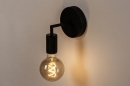 Foto 74314-4: Zwarte fittinglamp als wandlamp en bedlamp