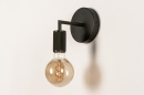 Foto 74314-5: Zwarte fittinglamp als wandlamp en bedlamp