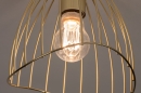 Foto 74327-6: Draadlamp in het goud voor aan het plafond