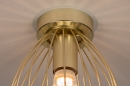 Foto 74327-8: Draadlamp in het goud voor aan het plafond