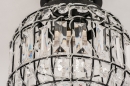 Foto 74334-6: Stimmungsvolle Glaspendelleuchte mit mattschwarzen Details und für LED geeignet.