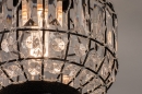 Foto 74334-7: Stimmungsvolle Glaspendelleuchte mit mattschwarzen Details und für LED geeignet.