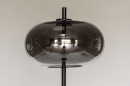 Foto 74421-5 detailfoto: Zwarte led vloerlamp met rookglas 