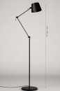 Foto 74424-1: Hohe Stehlampe / Leselampe in mattem Schwarz, geeignet für austauschbare LED