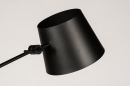 Foto 74424-8 detailfoto: Hoge zwarte vloerlamp met verstelbare knikarm