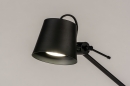 Foto 74427-7 detailfoto: Zwarte vloerlamp van metaal met verstelbare knikarm