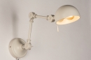 Foto 74470-15: Industriële wandlamp met verstelbare arm in warm grijs