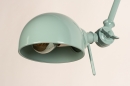 Foto 74471-9: Zeegroene wandlamp met verstelbare arm 'industrieel'