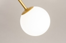 Foto 74526-5: Goldene Deckenlampe mit sechs weißen Kugeln