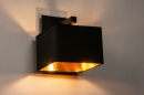 Foto 74590-5: Hotel Chique wandlamp in zwart met glanzend goud