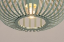 Foto 74622-3 detailfoto: Compacte zeegroene grijsgroene plafondlamp van gietijzer 