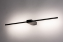 Foto 74632-2 anders: Strakke led wandlamp in simplistisch design in zwart met ingebouwd led