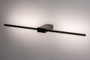 Foto 74632-3 anders: Strakke led wandlamp in simplistisch design in zwart met ingebouwd led