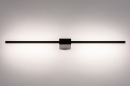 Foto 74632-4 anders: Strakke led wandlamp in simplistisch design in zwart met ingebouwd led