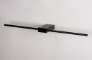 Foto 74632-5 anders: Strakke led wandlamp in simplistisch design in zwart met ingebouwd led