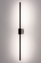 Foto 74632-8 zijaanzicht: Strakke led wandlamp in simplistisch design in zwart met ingebouwd led
