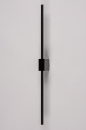Foto 74632-9 zijaanzicht: Strakke led wandlamp in simplistisch design in zwart met ingebouwd led