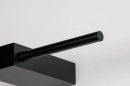 Foto 74633-7: Strakke led wandlamp in simplistisch design in zwart met ingebouwd led