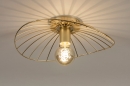 Foto 74651-3 onderaanzicht: Gouden plafondlamp met 'draad' 