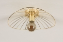 Foto 74651-5 onderaanzicht: Gouden plafondlamp met 'draad' 