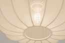 Foto 74685-3 detailfoto: Luxe beige lampion lamp van stof voor aan het plafond