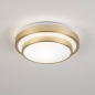 Foto 74760-3 onderaanzicht: Gouden ronde plafondlamp die ook geschikt is voor de badkamer