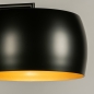 Foto 74832-7 detailfoto: Vloerlamp in zwart en goud van metaal met ronde kap 