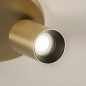 Foto 74874-8 detailfoto: Ronde plafondlamp in goud/messing met drie spots