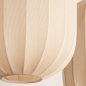 Foto 74884-10 detailfoto: Dubbele hanglamp in beige met lange kappen in ovale vorm 