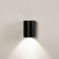 Foto 74950-2 vooraanzicht: Zwarte GU10 koker wandlamp down light voor binnen, buiten en badkamer