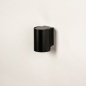 Foto 74950-6 schuinaanzicht: Zwarte GU10 koker wandlamp down light voor binnen, buiten en badkamer