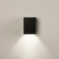 Foto 74951-2 vooraanzicht: Zwarte wandlamp in rechthoek GU10 voor binnen, buiten en badkamer