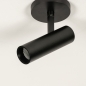 Foto 74960-10 detailfoto: Zwarte spot met cilindervormige kap en dimbare led verlichting, dim to warm 