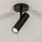 Foto 74960-2 onderaanzicht: Zwarte spot met cilindervormige kap en dimbare led verlichting, dim to warm 