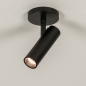 Foto 74960-3 onderaanzicht: Zwarte spot met cilindervormige kap en dimbare led verlichting, dim to warm 