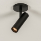 Foto 74960-4 onderaanzicht: Zwarte spot met cilindervormige kap en dimbare led verlichting, dim to warm 