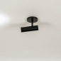 Foto 74960-6 onderaanzicht: Zwarte spot met cilindervormige kap en dimbare led verlichting, dim to warm 